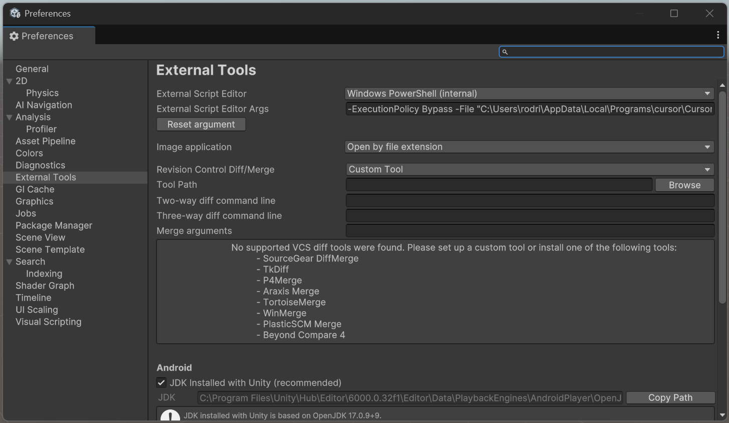 Configuração do Cursor na Unity